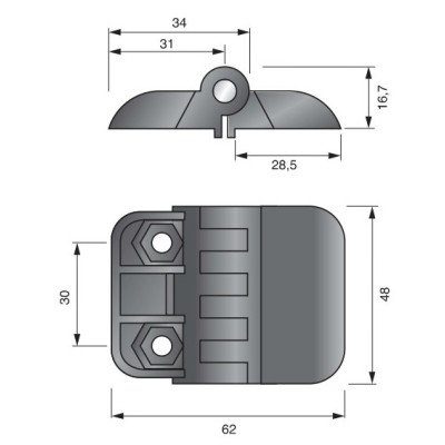 CERNIERA IN POLIAMMIDE NERA...