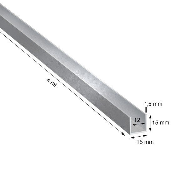 U, 15x15x1,5 mm, GREZZO, METRI 4