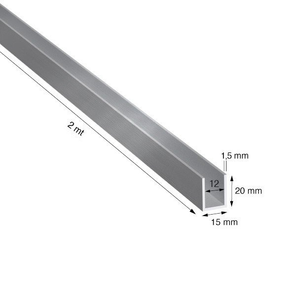 U, 15x20x1,5 mm, GREZZO, METRI 2