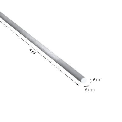 BT Tubo Tondo In Alluminio EN-AW 6060 - Diverse Misure, Lega AlMgSi0,5 F22, Saldabile E Anodizzabile, Grezzo