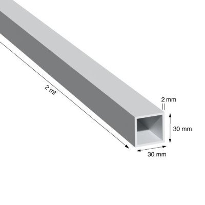 TUBO QUADRO, 30x2,0 mm,...