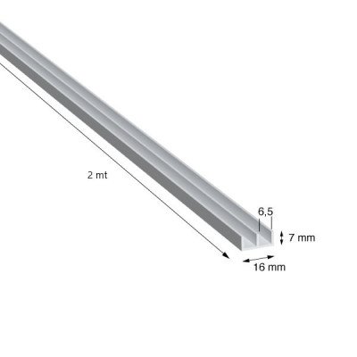 DOPPIA U, 16x7 mm,...