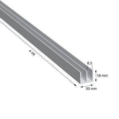 DOPPIA U, 20x18 mm,...