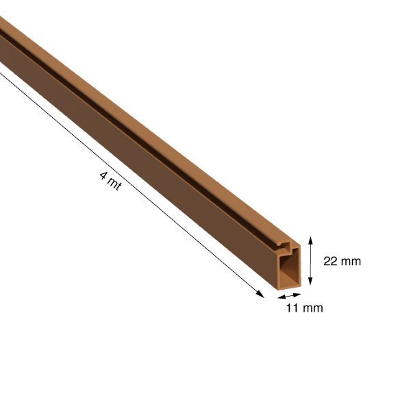 P. PER ZANZARIERE, 22x11 mm, ANOD.BRONZO, METRI 4