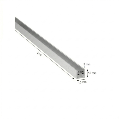 U, 15x10x2,0 mm, ANODIZZATO...