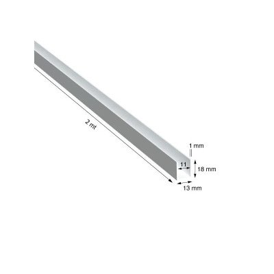 U, 13x18x1,0 mm, BIANCO RAL...