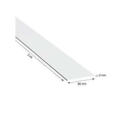 PIATTO, 80x2,0 mm, BIANCO...