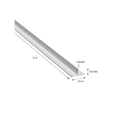 T, 30x15x1,3 mm, ANODIZZATO...