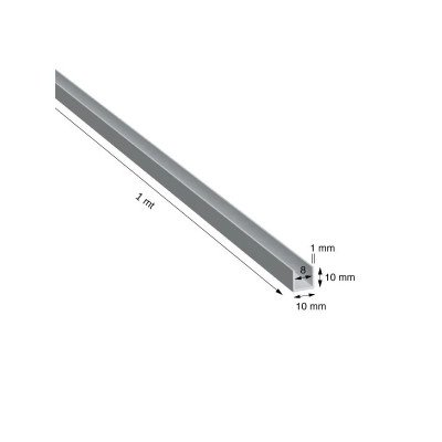 U, 10x10x1,0 mm, ANODIZZATO...